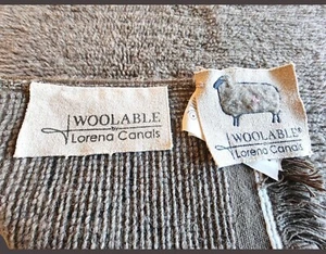 Rug Lorena Canals Woolable 100% Wool Sheep Washable Step Gray 32"x56" MRSP $399 - Picture 1 of 11
