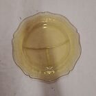 Vintage Federal Madrid Depression Amber Glass 10 1/4 Inch Plate