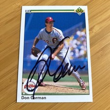 1990 Upper Deck #420 Don Carman Philadelphia Phillies Signed Card Autographed