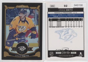 2015-16 O-Pee-Chee Rainbow Foil Black /100 Craig Smith #92