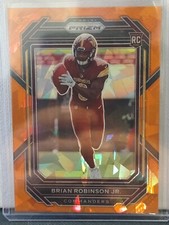 2022 Prizm Football Brian Robinson Jr. Orange Ice Prizm Rookie Card #321