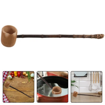 Cucharón de agua de bambú japonés cucharón ligero tradicional de té Suana Foto 1 de 4