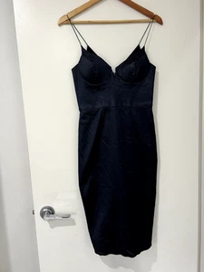 Zimmermann Women Bodycon Party Dress Spaghetti Strap Midnight Blue/Black Size 1 - Picture 1 of 13