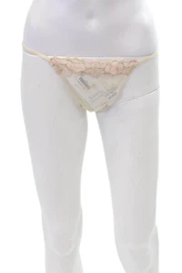La Perla Women's Mesh Lace Thong Panty Beige Pink Size M - Picture 1 of 6