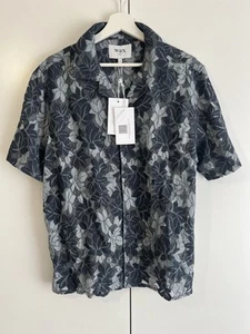 Wax London Kurzarm Hemd Gr. Medium Blumen Spitze Sommer Hawaiihemd NEU - Bild 1 von 13