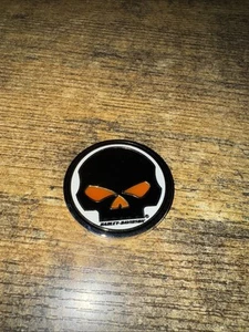 Harley-Davidson "Willie G. Skull" Challenge Coin, 1.75 inches, Black & White - Picture 1 of 2