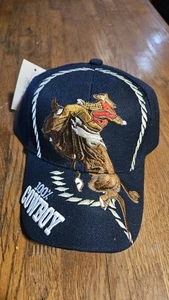 Cappello da baseball regolabile 100% cowboy blu navy nuovo - Foto 1 di 2