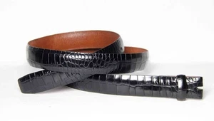 Trafalgar Vollnleder ohne Schnalle schnallenloser eleganter Gürtel schwarz Herren Größe 40 - Bild 1 von 2