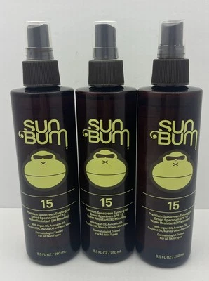 Sun Bum SPF 15 Sunscreen Tanning Oil - 8.5oz - Water Resistant - 3 Pack - Image 1 of 4