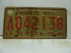 1981 Louisiana License Plate   A042138     PRIVATE  BUS       Vintage  10272