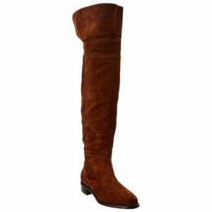 Aquatalia Nita Weatherproof Chestnut Suede Over The Knee Boot NIB 8 ITALIAN Made - Picture 1 of 12