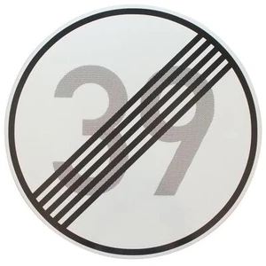 Original Verkehrszeichen ENDE 39 km Geburtstag 40 Schild Verkehrsschild Geschenk - Bild 1 von 3