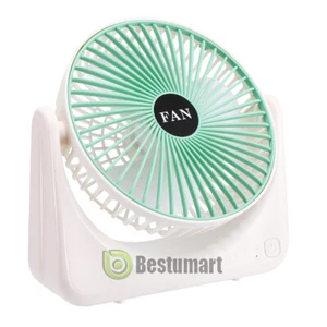 USB Rechargeable Desk Table Fan Personal Small Air Circulator Portable 3 Speeds - Picture 1 of 23