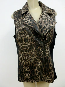 CHICO'S ANIMAL MIXED TWEED SLEEVELESS VEST SIZE 2 - NWT - Picture 1 of 8