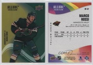 2022-23 Upper Deck Allure Color Flow Yellow Green Marco Rossi #SF-37 Rookie RC
