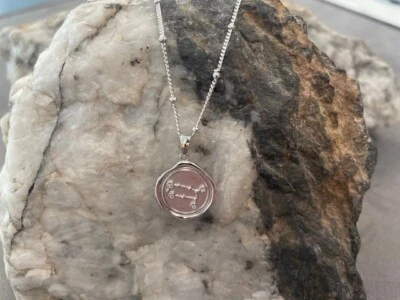 Colgante Clogau Galesa Plata y Oro Rosa 9ct Constelación Géminis 22" Raro Gales Foto 1 de 4