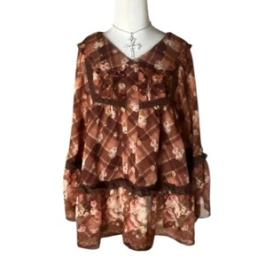 LIZ LISA 00S Heisei Gal Y2K Lace Frill Princess Poncho From Japan - Picture 1 of 5