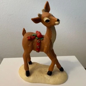 Hallmark 1981 Reindeer on Snow Base Collectible Christmas Miniatures - Picture 1 of 6