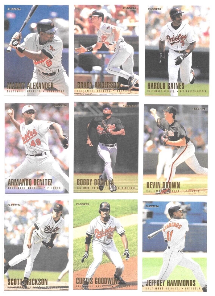 1996 Fleer Baseball Trading Cards / You Choose #s 1 - 250  / mb22 - Image 1 of 4