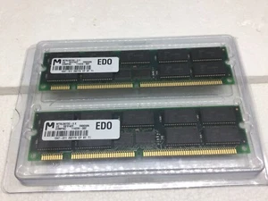 Lot of 2 Compaq MT9LD872G-5X, 64MB 168p 50ns Buffered EDO DIMM, NOS - Picture 1 of 4