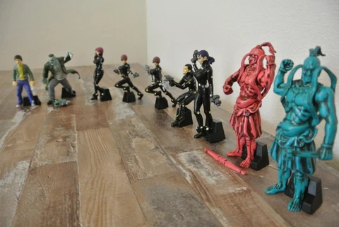 Gantz Anime Manga Mini Action Figure Gashapon 9 pcs Kei Kishimoto Masaru Kato Cover