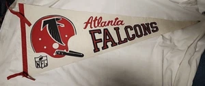 ๐ Rare NFL 1970 ATLANTA FALCONS Single Bar Helmet Full Size Pennant - Picture 1 of 2