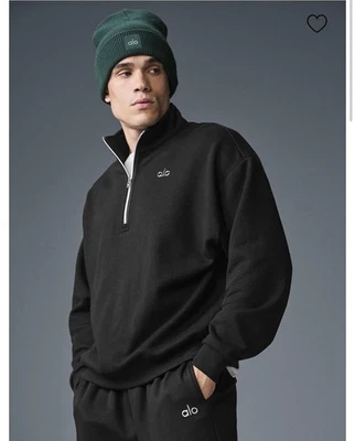Pullover ALO Accolade 1/4 cremallera para hombre nuevo con etiquetas - negro talla M Foto 1 de 3