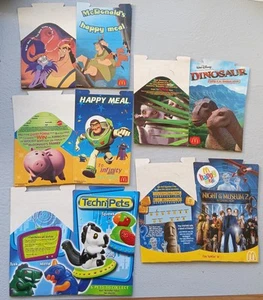 5 happy meal boxes McDonald's 2000 night museum dinosaur technipets toy Disney - Picture 1 of 2