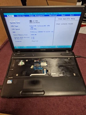 Toshiba Satellite C660-15R Laptop 15.6" Intel Celeron 900 2.2GHz Missing Parts - Image 1 of 4