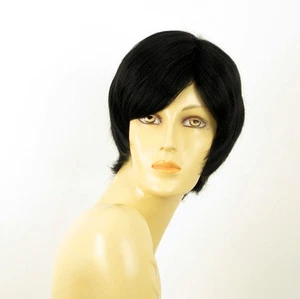 perruque femme 100% cheveux naturel courte noir ref LAETITIA 1b - Picture 1 of 7