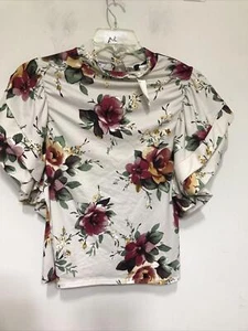 Its Fashion Women Blouse Floral Printed Size 1x Supersoft Multicolor - Picture 1 of 9