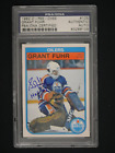 GRANT FUHR SIGNED 1982-83 O-PEE-CHEE #105 RC WITH "HOF 03" PSA AUTHENTIC AUTO