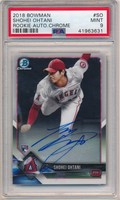 SHOHEI OHTANI 2018 BOWMAN CHROME RC ROOKIE AUTOGRAPH ANGELS AUTO SP PSA 9 MINT