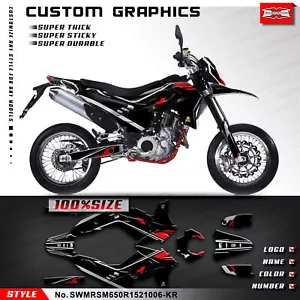 Kungfu Graphics Motocross Custom Vinyl Sticker for SWM SM650R RS650R 2015-2021 - Foto 1 di 15