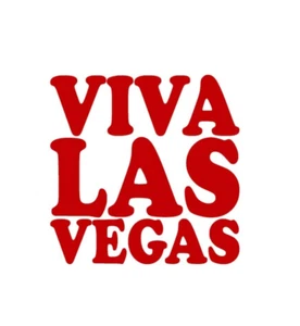 Viva Las Vegas Vinyl Sticker decal RED GLOSS 10 x 10 cm - Picture 1 of 2