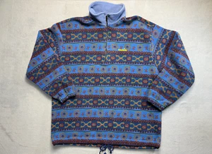 Vintage Diadora Blue Fleece Jacket 1/3 zip mens size XL - Picture 1 of 24