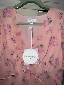 NUEVO VESTIDO FLORAL LOVE SHACK ELEGANTE MELOCOTÓN ~ MUJER TALLA 14 ~ PERFECTO PARA VERANO - Imagen 1 de 3
