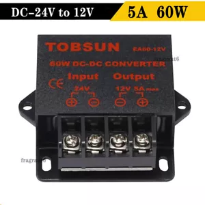 Power Converter DC 24V to DC 12V 5A 60W Voltage Regulator Step Down Buck Reducer - Picture 1 of 8