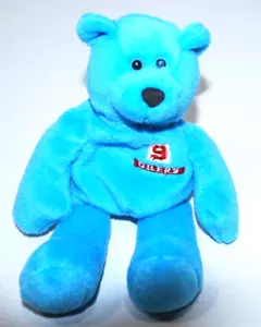 Vintage 1998 NFL Tennessee Oilers 9 Zoll Plüsch Teddybär Steve McNair #9 - Bild 1 von 6