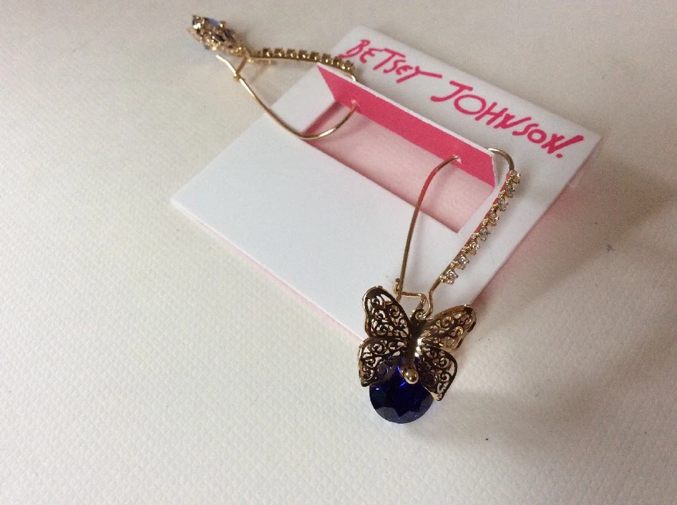 Betsey Johnson Joyería PENDIENTE GANCHO MARIPOSA PASTORES DE OTOÑO $40 BL 26 Foto 1 de 4