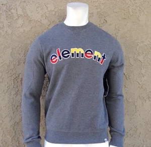 Nueva Sudadera Element Skateboard Crew Gris Para Hombre Cuello Redondo RMHD-265 - Imagen 1 de 2