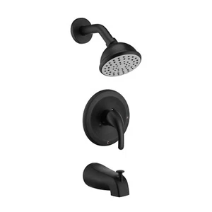 Shower Faucet Set Matte Black Shower Kit 1-Spray Shower Head Shower System - Picture 1 of 6