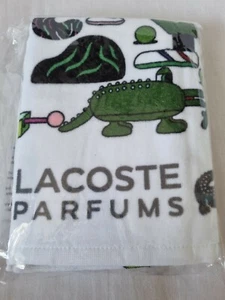 RARE Men’s Green Cream Jeremyville Lacoste Parfums Gym/Sports/Travel Hand Towel - Picture 1 of 3