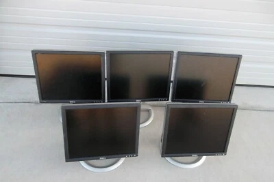 LOT-5 Dell 17" LCD Monitor VGA DVI w/4-Port USB Hub 1706FP 1703FP 1704FP 1705FP - Image 1 of 4