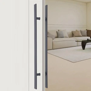 Maniglia per porta doppia faccia 35,24" maniglia per porta a spinta acciaio inox smerigliato - Foto 1 di 19