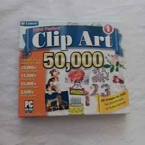 Software PC Cosmi Print Perfect Clip Art 50,000 USED Jewel Case - Picture 1 of 4