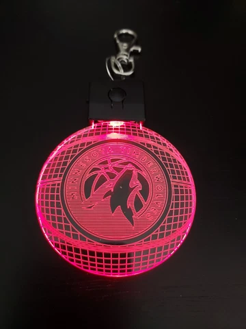 Minnesota Timberwolves Basketball 3D Light Keychain Cover