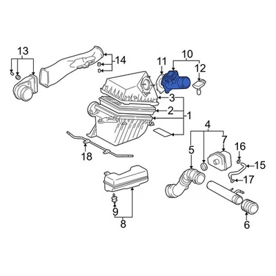 For Toyota Tacoma 2002-2004 Toyota 222040C010 Mass Air Flow Sensor Foto 1 de 2