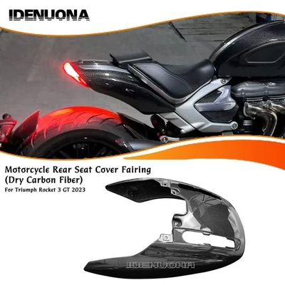 1X Cubierta de asiento trasero Carenado Borde para Triumph Rocket 3 2020-2022 Fibra de carbono seca Foto 1 de 4