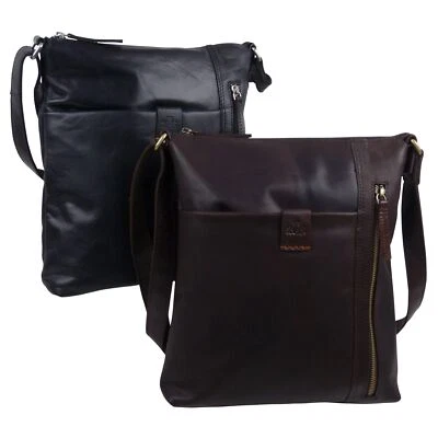 Rowallan of Scotland Mens Leather Messenger Bag Espana Collection - Image 1 of 4